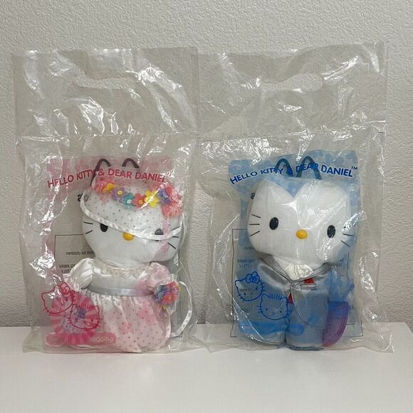McDonalds Hello Kitty and Dear Daniel Sweetheart Wedding Bride Groom Plush 2000